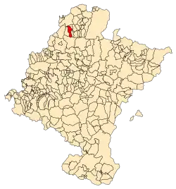 Localização do município de Eratsun em Navarra