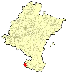 Localização do município de Fitero em Navarra