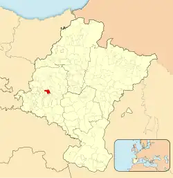 Localização do município de Igúzquiza em Navarra