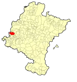 Localização do município de Lana em Navarra