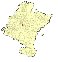 Localização do município de Legarda em Navarra