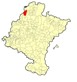 Localização do município de Leiza em Navarra