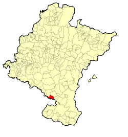 Localização do município de Milagro em Navarra