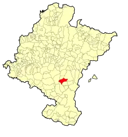 Localização do município de Pitillas em Navarra