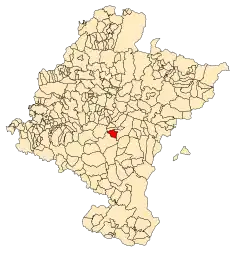 Localização do município de Pueyo em Navarra