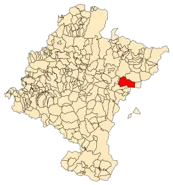 Localização do município de Romanzado em Navarra