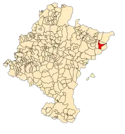 Localização do município de Roncal em Navarra