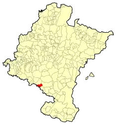 Localização do município de San Adrián em Navarra