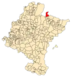 Localização do município de Valcarlos em Navarra
