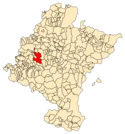 Localização de Yerri em Navarra