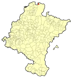 Localização do município de Zugarramurdi em Navarra