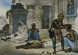 Aplicação de ventosas no Brasil Império (Debret, 1826)