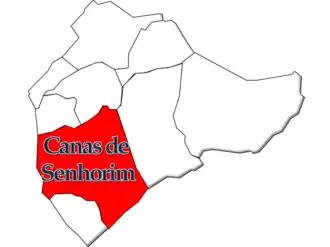 Localização no município de Nelas