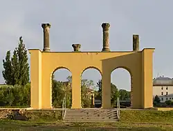 Restos do teatro na Ilha do Teatro