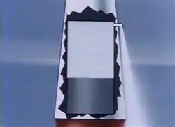 06 - Com a desaceleração, o produto químico era expelido gerando a fumaça (Smoke).