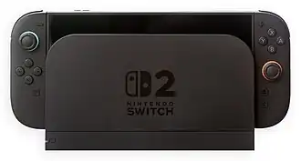 Sistema Nintendo Switch 2 encaixado em sua base