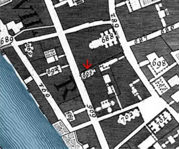 Igreja no Mapa de Nolli (1748)