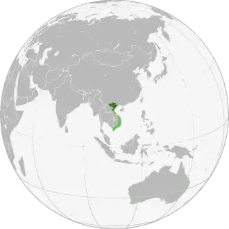 Localização de Vietname do Norte