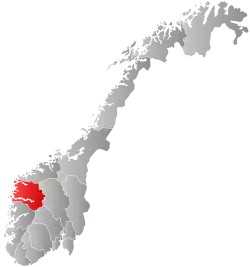 Localização de Sogn og Fjordane na Noruega