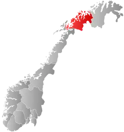 Mapa do condado de Troms