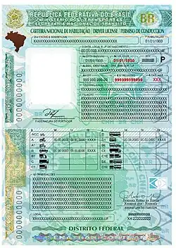 Atual modelo da CNH em vigor desde outubro de 2023