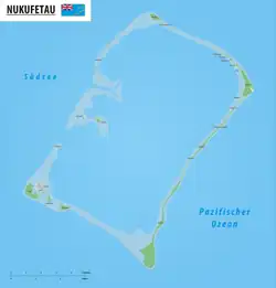 Mapa do atol de Nukufetau