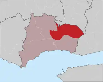 Localização no município de Oeiras