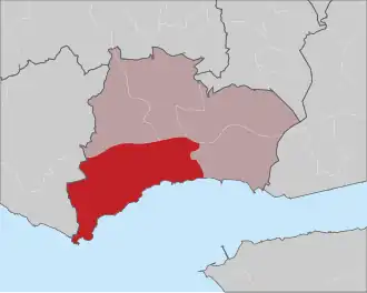 Localização no município de Oeiras