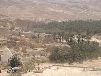 Vista do oásis de Tamerza