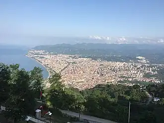 Vista de Ordu desde o monte Boztepe
