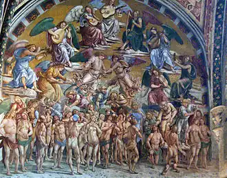 Os eleitos no paraíso.