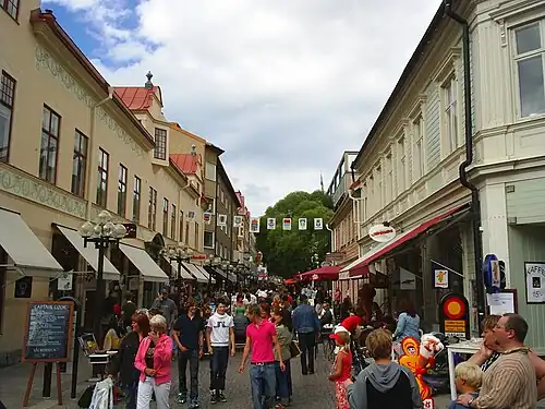 A rua pedonal Prästgatan