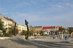 Praça principal em Ostrowiec Świętokrzyski