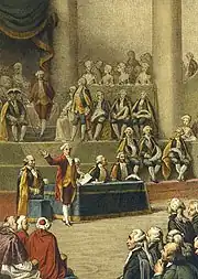Sessão inaugural dos Estados Gerais, em Versalhes (1789).
