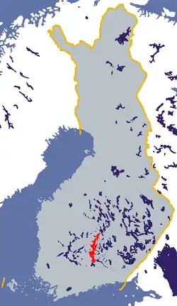 Mapa do Päijänne