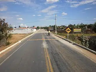 Entrada da cidade a partir da PB-293 (sentido norte-sul).