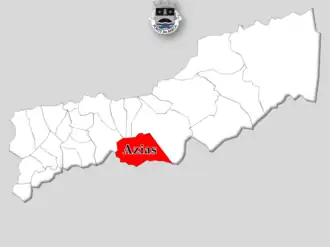 Localização no município de Ponte da Barca