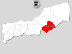 Localização no município de Ponte da Barca