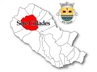 Localização no município de Ponta Delgada