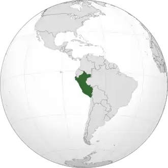 Localização de República do Peru