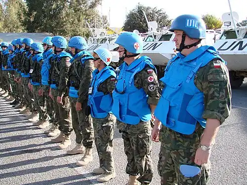 Soldados poloneses durante missão da ONU na Síria, 2007.