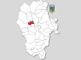 Localização no município de Ponte de Lima