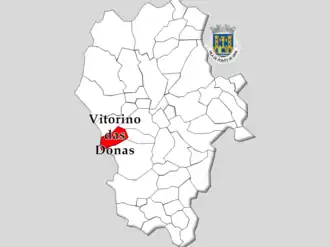 Localização no município de Ponte de Lima