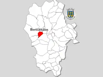 Localização no município de Ponte de Lima