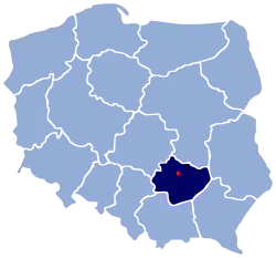 Localização de Região Metropolitana de Kielce na Polónia