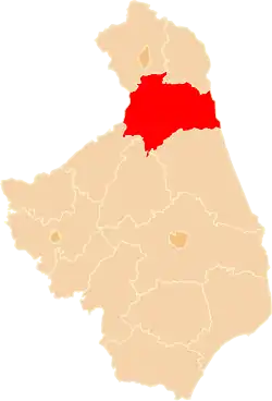 Localização do Condado de Augustów na Podláquia.