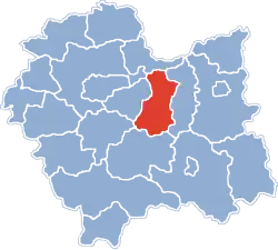 Localização do Condado de Bochnia na Pequena Polónia.