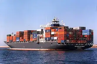 P&O Nedlloyd Unity no canal de Suez