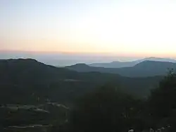 Por do sol nas montanhas de Pruno