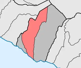 Localização no município de Ponta do Sol